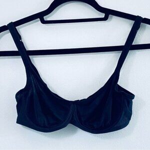 Hanro 36B Underwire Bra Womens Cotton Stretch Black Hungary Style ca 22956 Light